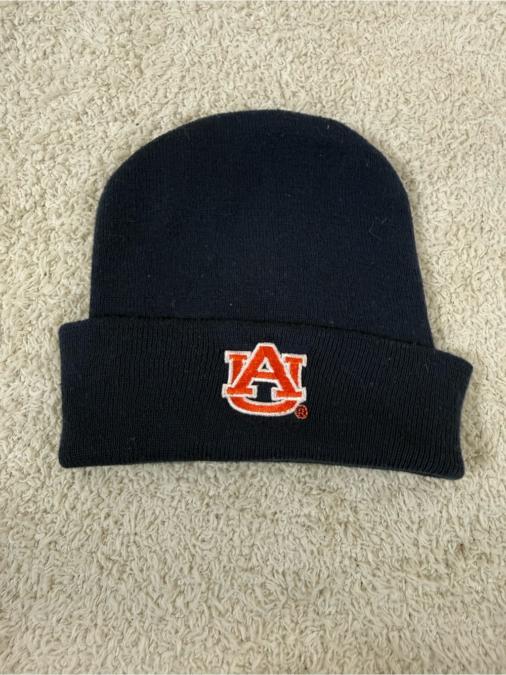 Auburn Tigers AU Black Cuffed Knit Beanie Embroidered Logo